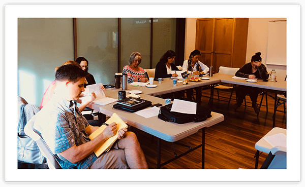 Masterclass workshop - people sitting at a table
